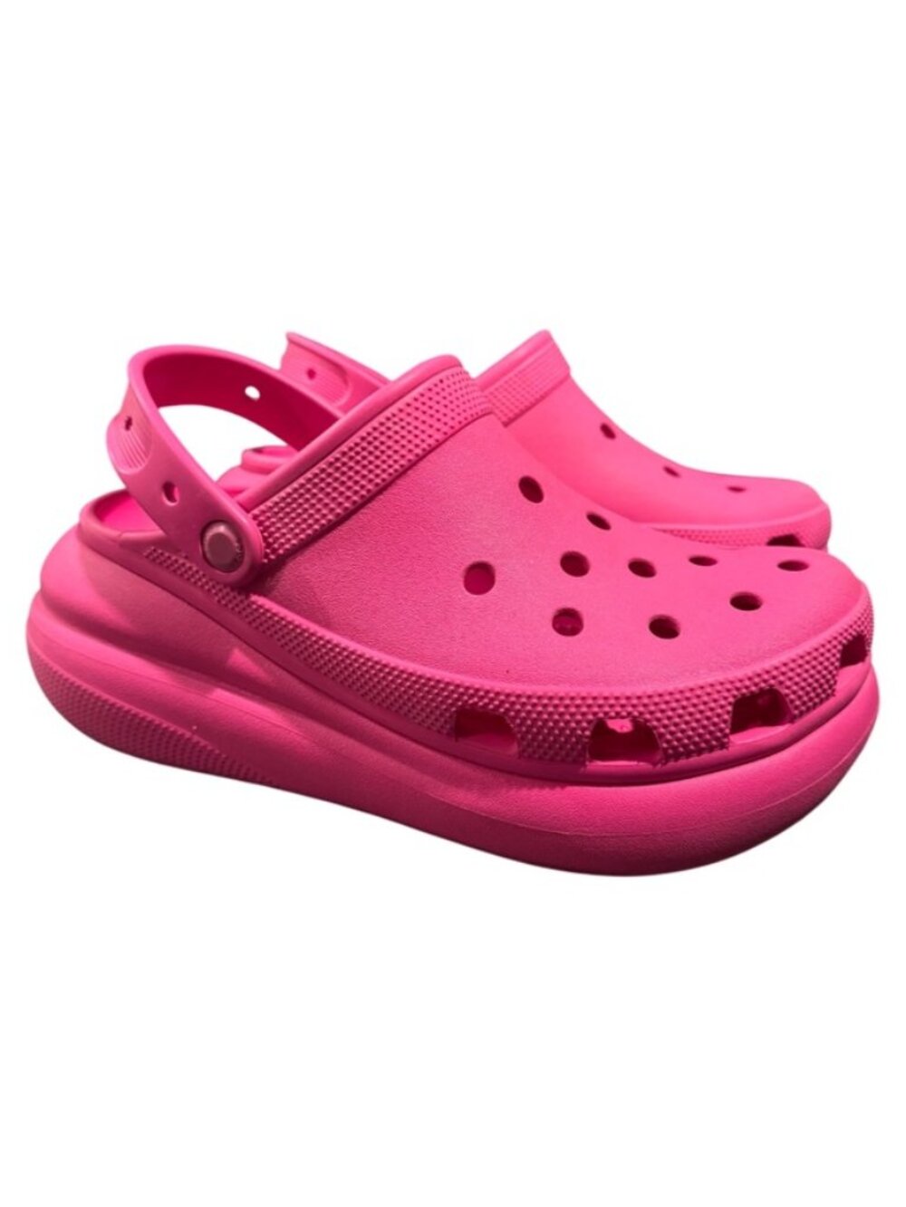 Crocs Classic Crush Clog Women’s 10 Pink Platform Shoes Bubblegum EUC